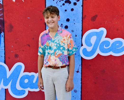 Cast member Luke Dietzl attends the premiere of the motion picture dark comedy Ice Cream Man at the Vista Theater in Los Angeles on Thursday, August 6, 2026. Storyline: An idyllic summer town descends into madness when an ice cream man serves kids sweet delights with horrifying results.  LAP2026080626 JIMxRUYMEN