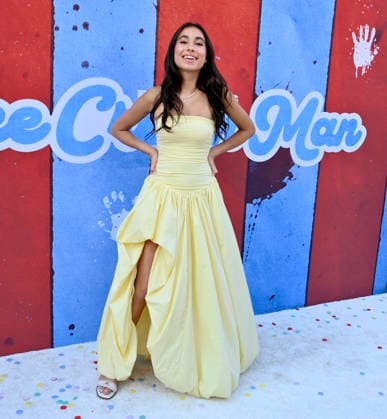 Cast member Kiori Mirza Waldman attends the premiere of the motion picture dark comedy Ice Cream Man at the Vista Theater in Los Angeles on Thursday, August 6, 2026. Storyline: An idyllic summer town descends into madness when an ice cream man serves kids sweet delights with horrifying results.  LAP2026080628 JIMxRUYMEN