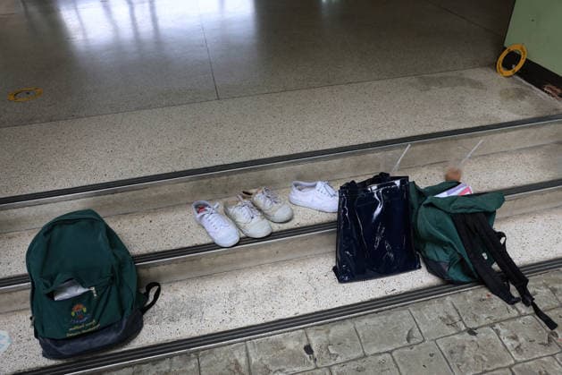 Death toll rises to 7 in Thailand school shooting: Local media BANGKOK, THAILAND - AUGUST 7: Bags and shoes are seen on the site of a shooting at Debsirin Nonthaburi School in Bang Kruai district, Nonthaburi province, north of Bangkok, Thailand on August 7, 2026. Valeria Mongelli Anadolu Bangkok Thailand. Editorial use only. Please get in touch for any other usage.  Copyright: x2026xAnadoluxValeriaxMongellix