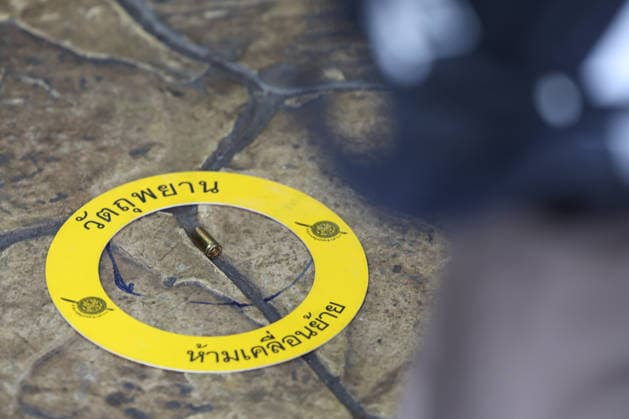 Death toll rises to 7 in Thailand school shooting: Local media BANGKOK, THAILAND - AUGUST 7: A piece of bullet is seen on the site of a shooting at Debsirin Nonthaburi School in Bang Kruai district, Nonthaburi province, north of Bangkok, Thailand on August 7, 2026. Valeria Mongelli Anadolu Bangkok Thailand. Editorial use only. Please get in touch for any other usage.  Copyright: x2026xAnadoluxValeriaxMongellix