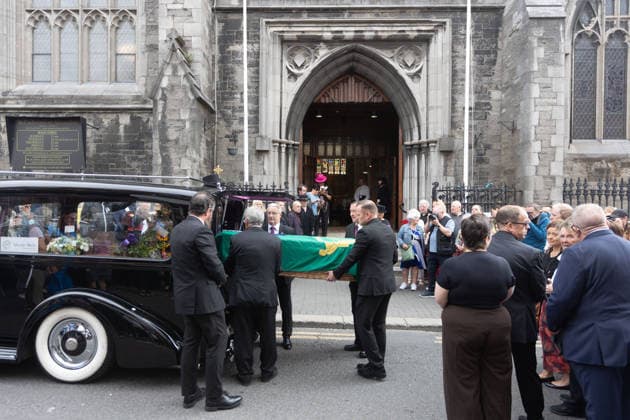 The funeral of Brenda Fricker in Dublin 06.08.2026. The funeral of Brenda Fricker in Dublin.  Copyright: xGaryxAshex NINTCHDBPICT001099704454