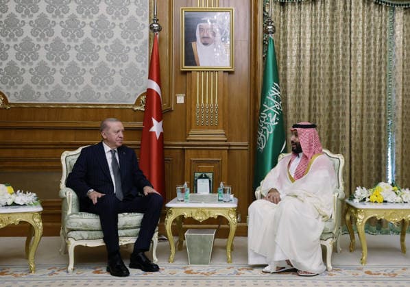 Turkish President Recep Tayyip Erdogan in Saudi Arabia MECCA, SAUDI ARABIA - AUGUST 7: (----EDITORIAL USE ONLY - MANDATORY CREDIT - TURKISH PRESIDENCY MURAT CETINMUHURDAR HANDOUT - NO MARKETING NO ADVERTISING CAMPAIGNS - DISTRIBUTED AS A SERVICE TO CLIENTS----) Turkish President Recep Tayyip Erdogan (L) meets with Saudi Crown Prince Mohammed bin Salman (R) during a working visit in Mecca, Saudi Arabia, on August 7, 2026. Turkish Presidency Murat Cetinmuhurdar Handout Anadolu Mecca Saudi Arabia. Editorial use only. Please get in touch for any other usage.  Copyright: x2026xAnadoluxTurkishxPresidencyx xMuratxCetinmuhurdarx xHandoutx