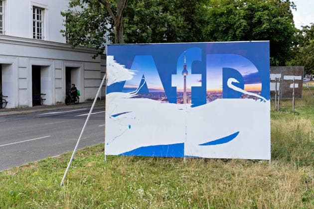 Berlin,07.08.2026,Wahlplakat der Partei AfD zur Wahl zum 20.Abgeordnetenhaus von Berlin sowie zu den Bezirksverordnetenversammlungen am 20.09.2026. *** Berlin, August 7, 2026—Election poster for the AfD party for the election to the 20th Berlin House of Representatives and the district councils on September 20, 2026