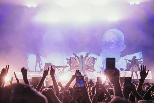 06.08.2026, Tartu. Moby performed a live show at the Tartu Song Festival Grounds, celebrating the 25th anniversary of his iconic album Play. Photo: Dmitri Kotjuh Järva Teataja Tartu Tartumaa Estonia 2DK06AUG26F125  Copyright: xDmitrixKotjuhx Moby