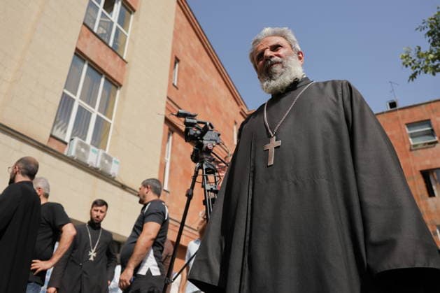 ARMENIA, YEREVAN - AUGUST 7, 2026: Catholicos Garegin II of All Armenians is seen ahead of a court hearing over allegations of failing to comply with a civil court order. Alexander Patrin TASS  95875411