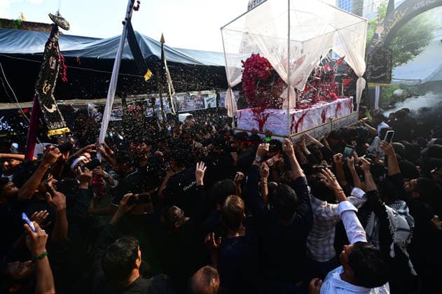 August 7, 2026, Prayagraj, Uttar Pradesh, India: Prayagraj: Muslims take part in 72 Taboot procession following Muharram month, in Prayagraj on Friday, August 7, 2026. Prayagraj India - ZUMAv115 20260807_zap_v115_046 Copyright: xPrabhatxKumarxVermax