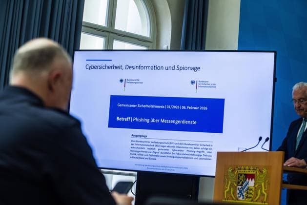 August 11, 2026, Munich, Bavaria, Germany: The Bavarian Verfassungsschutz (Secret Service, Office for the Protection of the Constitution) released its half-year report detailing the current threats to Bavaria and the country. The latest threats includes upticks in espionage, saboteurs, Islamist extremism and terror, as well as movements that seek to split society. Recent cases, such as the CSD attack in Berlin and the drone with explosives found at a Leipzig airport, have raised alert and readiness levels against all threats. Munich Germany  - ZUMAb160 20260811_abp_b160_007 Copyright: xSachellexBabbarx