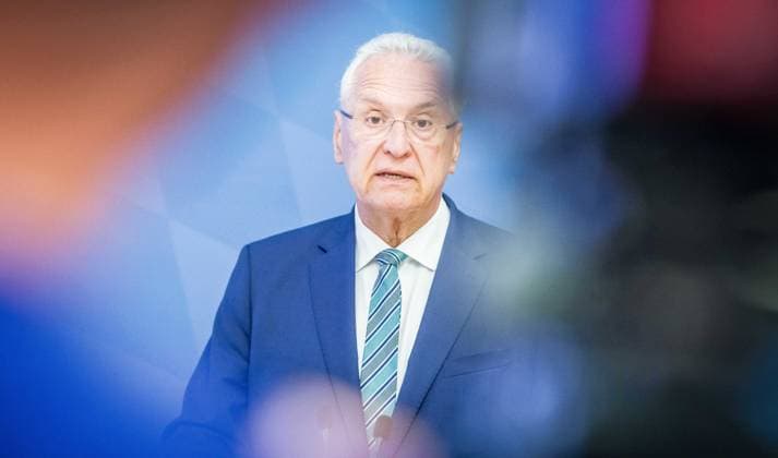 August 11, 2026, Munich, Bavaria, Germany: Bavarian Interior Minister JOACHIM HERRMANN. The Bavarian Verfassungsschutz (Secret Service, Office for the Protection of the Constitution) released its half-year report detailing the current threats to Bavaria and the country. The latest threats includes upticks in espionage, saboteurs, Islamist extremism and terror, as well as movements that seek to split society. Recent cases, such as the CSD attack in Berlin and the drone with explosives found at a Leipzig airport, have raised alert and readiness levels against all threats. Munich Germany  - ZUMAb160 20260811_abp_b160_040 Copyright: xSachellexBabbarx