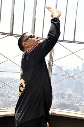 NEW YORK, NY- AUGUST 7: Santiago Matias aka Alofoke, lights the Empire State Building to Celebrate the 2026 Dominican Day Parade on August 7, 2026 in New York City. Copyright: xmpi099 MediaPunchx