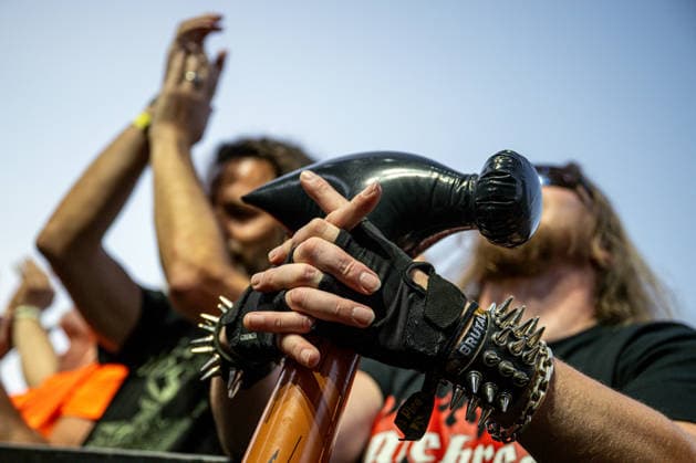 Fans of the Swedish-Norwegian band Clawfinger, at the 29th Brutal Assault extreme music festival in Josefov fortress near Jaromer, Nachod district, Hradec Kralove Region, Czech Republic, August 7, 2026. (CTKxPhoto DavidxTanecek) CTKPhotoP2026080706875  CTKPhotoP2026080706875