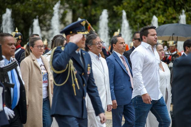 August 7, 2026, Bogota, Bogota D.C, Colombia: Colombian left-wing president Gustavo Petro (2022-2026) leaves the presidential palace Palacio de Narino ahead of the inauguration of president-elect Abelardo De la Espriella on August 7, 2026 in Bogota, Colombia. Bogota Colombia  - ZUMAvp1_ 20260807_zia_vp1_015 Copyright: xSebastianxBarrosx