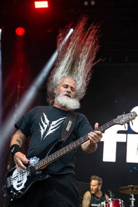 Andre Skaug, bassist of the Swedish-Norwegian band Clawfinger, at the 29th Brutal Assault extreme music festival in Josefov fortress near Jaromer, Nachod district, Hradec Kralove Region, Czech Republic, August 7, 2026. (CTKxPhoto DavidxTanecek) CTKPhotoP2026080706901  CTKPhotoP2026080706901