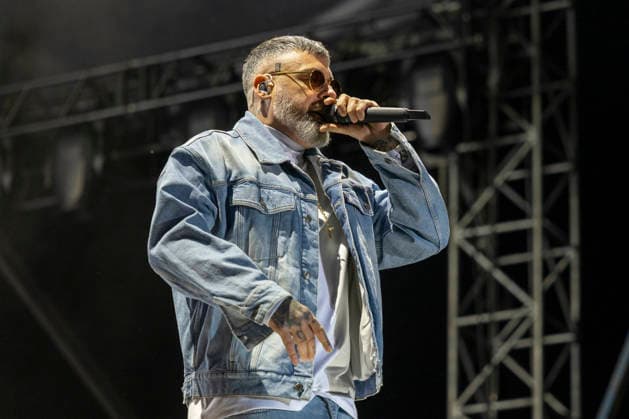 Sido performt auf der Bühne beim Taubertal-Festival 2026 in Rothenburg ob der Tauber, Deutschland, am 7. August 2026. *** Sido performs on stage at the Taubertal Festival 2026 in Rothenburg ob der Tauber, Germany, on August 7, 2026 Copyright: HMBxMedia xHeikoxBecker