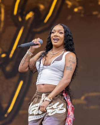 August 7, 2026, San Francisco, California, USA: Rapper GLORILLA (GLORIA WOODS) during Outside Lands Music Festival in San Francisco, California San Francisco USA  - ZUMAs135 20260807_zap_s135_138 Copyright: xDanielxDeSloverx