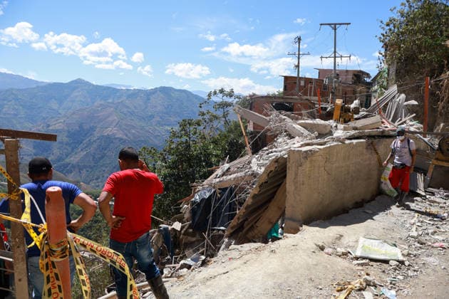 Gold mine explosion injures 19 in Colombia MARMATO, COLOMBIA - AUGUST 7: A powerful explosion in a gold-mining area near the town center injures 19 people, including two critically, and damages properties in the surrounding area in Marmato, Caldas department, Colombia, on August 7, 2026. Marmato is a historic gold-mining municipality where gold extraction has shaped the local economy for more than 400 years. Alexis Munera Anadolu Marmato Colombia. Editorial use only. Please get in touch for any other usage.  Copyright: x2026xAnadoluxAlexisxMunerax