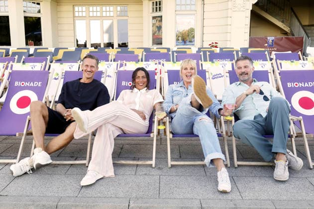 Johannes Hendrik Langer, Amy Mußul, Melanie Marschke und Simon Böer bei der SOKO Leipzig -Nacht bei den Filmnächten Leipzig 2026 auf der Galopprennbahn Scheibenholz. Leipzig, 07.08.2026 *** Johannes Hendrik Langer, Amy Mußul, Melanie Marschke, and Simon Böer at the SOKO Leipzig Night during the 2026 Leipzig Film Nights at the Scheibenholz Racetrack in Leipzig, August 7, 2026 Foto:xAgenturxWehnertx xZichyx xFuturexImagex soko_6814