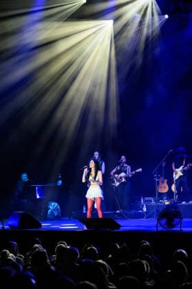 August 7, 2026, Marina Di Pietrasanta, Lucca, Italy: Arisa performs at the La Versiliana Festival, Marina di Pietrasanta, August 7, 2026. Marina Di Pietrasanta Italy  - ZUMAa289 20260807_zia_a289_047 Copyright: xStefanoxDallexLuchex xAgfx
