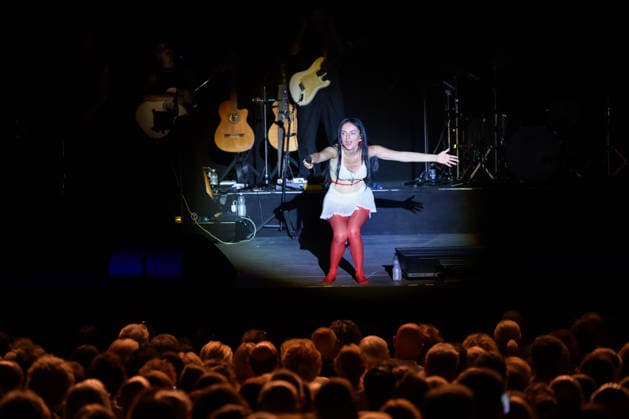August 7, 2026, Marina Di Pietrasanta, Lucca, Italy: Arisa performs at the La Versiliana Festival, Marina di Pietrasanta, August 7, 2026. Marina Di Pietrasanta Italy  - ZUMAa289 20260807_zia_a289_049 Copyright: xStefanoxDallexLuchex xAgfx