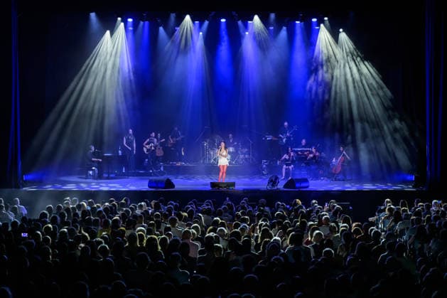 August 7, 2026, Marina Di Pietrasanta, Lucca, Italy: Arisa performs at the La Versiliana Festival, Marina di Pietrasanta, August 7, 2026. Marina Di Pietrasanta Italy  - ZUMAa289 20260807_zia_a289_057 Copyright: xStefanoxDallexLuchex xAgfx