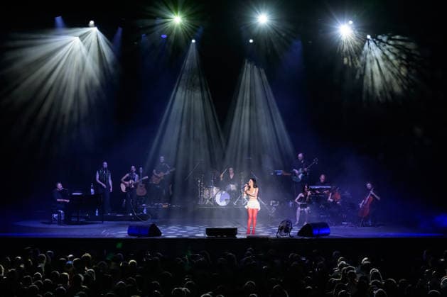 August 7, 2026, Marina Di Pietrasanta, Lucca, Italy: Arisa performs at the La Versiliana Festival, Marina di Pietrasanta, August 7, 2026. Marina Di Pietrasanta Italy  - ZUMAa289 20260807_zia_a289_059 Copyright: xStefanoxDallexLuchex xAgfx