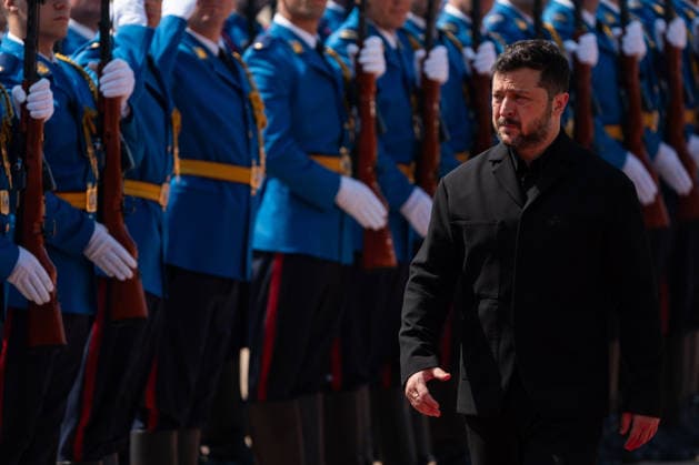 August 8, 2026, Belgrade, Central Serbia, Serbia: 202688, Belgrade, Serbia - Serbian President VUCIC ALEKSANDAR hosts Ukrainian President VOLODYMYR ZELENSKYY during his official visit to the Republic of Serbia at the Palace of Serbia. Belgrade Serbia - ZUMAd223 20260808_zip_d223_008 Copyright: xMarkoxDimicx