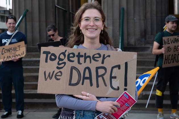August 8, 2026, Edinburgh, Scotland, UK: Members of the Public and Commercial Services union at the National Galleries of Scotland have taken strike action during the Edinburgh Festival Fringe in a dispute over what the union describes as detrimental changes to working practices and a failure to consult. The union says the changes could make it harder for staff to take breaks, create difficulties in providing reasonable adjustments for disabled staff, and pose challenges for union representatives accessing facility time in affected roles. Edinburgh UK - ZUMAs357 20260808_zip_s357_012 Copyright: xCameronxScottx