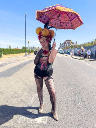 August 8, 2026, Margate, Margate, UK: Margate, UK. Revellers arrive to attend the start of the annual Margate Pride event celebrating its momentous 10th anniversary with a grassroots, corporate-free, and inclusive community festival across Margate. Margate UK  - ZUMAl94_ 20260808_zaf_l94_047 Copyright: xRayxTangx