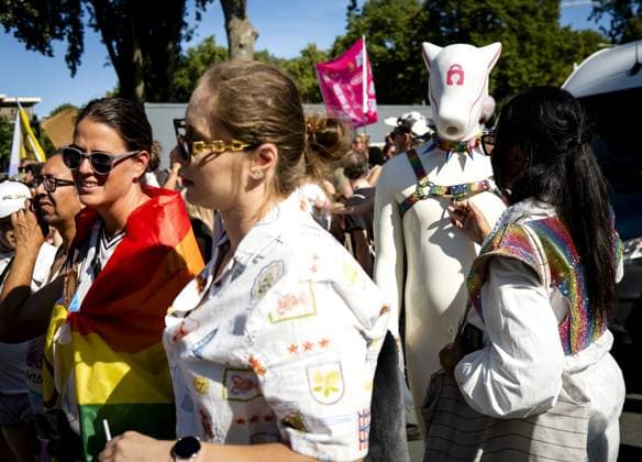 AMSTERDAM - Participants in the Pride March are walking towards Museumplein. The peaceful protest march marks the conclusion of WorldPride, which took place in Amsterdam this year. SEM VAN DER WAL ANP netherlands out - belgium out  Copyright: xx x565089020x originalFilename: 565089020.jpg