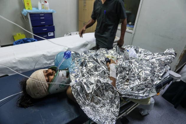 Nine Palestinians were injured by fire from the Israeli army in Gaza KHAN YUNIS, GAZA, PALESTINE - AUGUST 08: Thirteen-year-old Saba al-Hashash, injured in the neck by Israeli fire, receives emergency medical treatment at Nasser Hospital in Khan Yunis, southern Gaza Strip, Palestine on August 08, 2026. At least nine Palestinians, including four children, were injured after Israeli forces opened fire on civilians in the area. Abed Rahim Khatib Anadolu Khan Yunis Gaza. Editorial use only. Please get in touch for any other usage.  Copyright: x2026xAnadoluxAbedxRahimxKhatibx