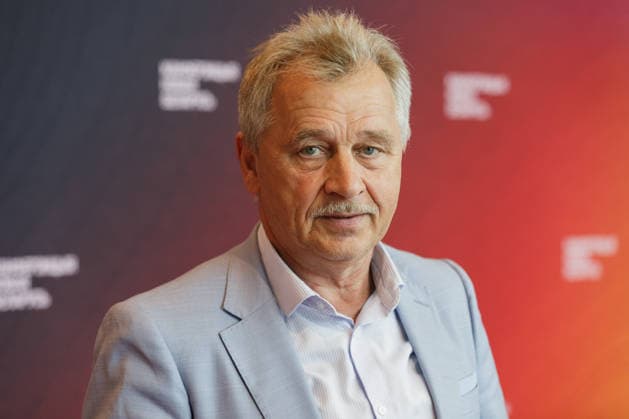 August 8, 2026, Warsaw, Poland: Belarusian politician Anatoly Lebedko poses for photographers during the New Belarus Conference. The New Belarus Conference was held in Warsaw bringing together representatives of Belarusian democratic forces, activists, former political prisoners, civil society representatives and international partners. The conference was held ahead of the sixth anniversary of the August 2020 presidential election in Belarus and focused on political and social changes in recent years, support networks for Belarusians and Belarus, the regional outlook and the role of Belarusian democratic forces in these processes. Warsaw Poland - ZUMAs197 20260808_aaa_s197_061 Copyright: xVolhaxShukailax