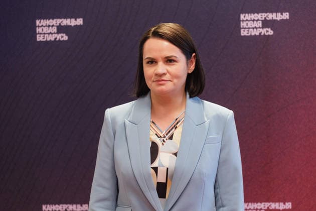 August 8, 2026, Warsaw, Poland: Belarusian democratic leader Sviatlana Tsikhanouskaya poses for photographers at the New Belarus Conference. The New Belarus Conference was held in Warsaw bringing together representatives of Belarusian democratic forces, activists, former political prisoners, civil society representatives and international partners. The conference was held ahead of the sixth anniversary of the August 2020 presidential election in Belarus and focused on political and social changes in recent years, support networks for Belarusians and Belarus, the regional outlook and the role of Belarusian democratic forces in these processes. Warsaw Poland  - ZUMAs197 20260808_aaa_s197_090 Copyright: xVolhaxShukailax