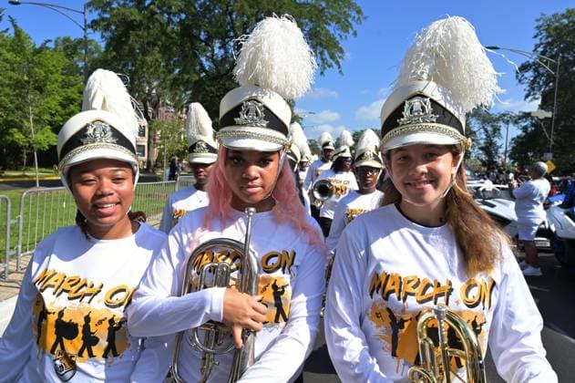 Chicago hosts 97th annual Bud Billiken Parade CHICAGO, ILLINOIS - AUGUST 8: Performers and community members march down Dr. Martin Luther King Jr. Drive during the 97th annual Bud Billiken Parade in the Bronzeville neighborhood on August 8, 2026. Established in 1929, the historic procession is the largest African American parade in the United States, drawing hundreds of thousands of spectators to celebrate Black youth, culture, and the upcoming back-to-school season. Jacek Boczarski Anadolu Chicago United States. Editorial use only. Please get in touch for any other usage.  Copyright: x2026xAnadoluxJacekxBoczarskix
