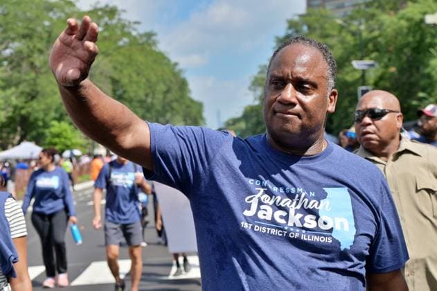 Chicago hosts 97th annual Bud Billiken Parade CHICAGO, ILLINOIS - AUGUST 8: U.S. Representative Jonathan Jackson waves to crowd members while participating in the 97th annual Bud Billiken Parade along Dr. Martin Luther King Jr. Drive in the Bronzeville neighborhood on August 8, 2026 in Chicago, Illinois. Established in 1929, the historic procession is the largest African American parade in the United States, drawing hundreds of thousands of spectators to celebrate Black youth, culture, and the upcoming back-to-school season. Jacek Boczarski Anadolu Chicago United States. Editorial use only. Please get in touch for any other usage.  Copyright: x2026xAnadoluxJacekxBoczarskix