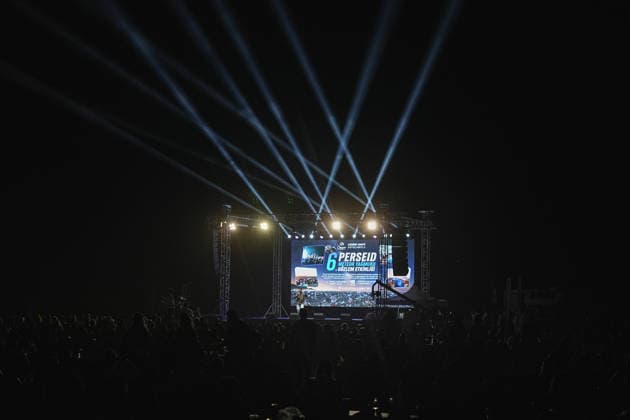 Perseid meteor shower event in Bursa BURSA, TURKIYE - AUGUST 09: More than 25,000 skywatchers gather to observe the Perseid meteor shower during the sixth annual Perseid Meteor Shower Observation Event held with the support of the Cemre Foundation in Karacabey district of Bursa, Turkiye, on August 09, 2026. Sergen Sezgin Anadolu Bursa Turkey. Editorial use only. Please get in touch for any other usage.  Copyright: x2026xAnadoluxSergenxSezginx