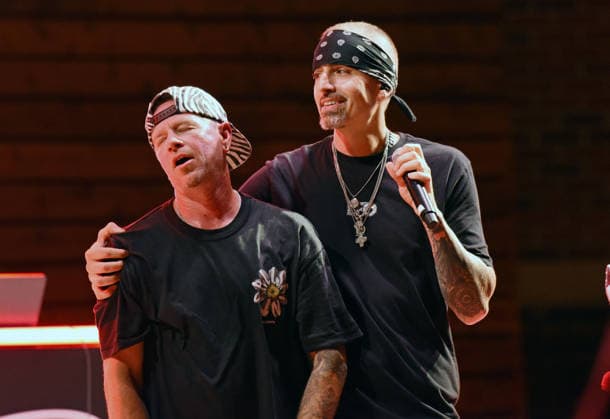 August 9, 2026, Woodstock, Georgia, USA: Jacob Underwood of O-Town and Brad Fischetti of LFO at Pop 2000 Tour at the Woodstock Summer Concert Series, Woodstock, Georgia. August 8, 2026 Woodstock USA  - ZUMAs380 20260809_zep_s380_037 Copyright: xDerekxStormx