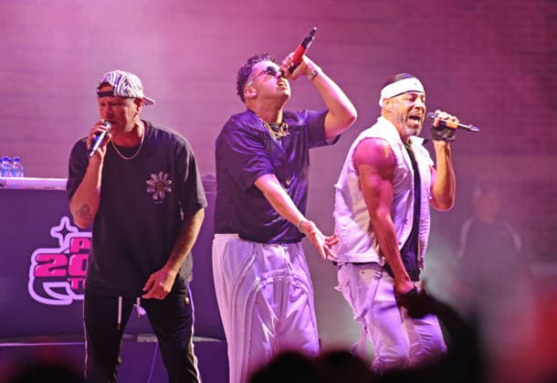 August 8, 2026, Woodstock, Georgia, USA: Jacob Underwood, Erik-Michael Estrada, Trevor Penick of O-Town at Pop 2000 Tour at the Woodstock Summer Concert Series, Woodstock, Georgia. August 8, 2026 Woodstock USA  - ZUMAs380 20260808_zep_s380_006 Copyright: xDerekxStormx