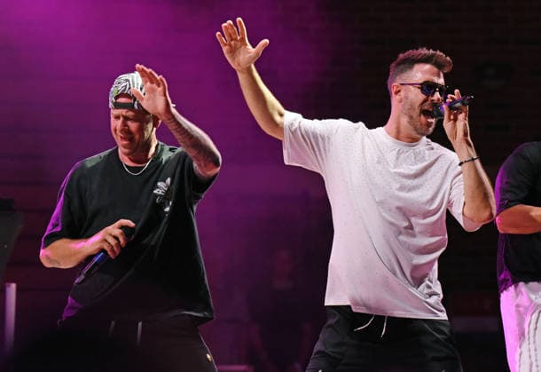 August 9, 2026, Woodstock, Georgia, USA: Jacob Underwood and Dan Miller of O-Town at Pop 2000 Tour at the Woodstock Summer Concert Series, Woodstock, Georgia. August 8, 2026 Woodstock USA  - ZUMAs380 20260809_zep_s380_038 Copyright: xDerekxStormx