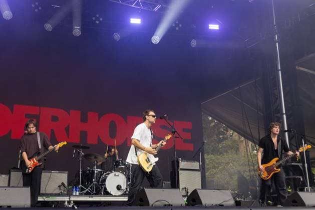 August 8, 2026, San Francisco, California, USA: HARRY FOWLER, JAMMIE STAPLES, JACOB SLATER and SEB BYFORD of British rock band Wunderhorse during Outside Lands Music Festival in San Francisco, California San Francisco USA  - ZUMAs135 20260808_zap_s135_026 Copyright: xDanielxDeSloverx