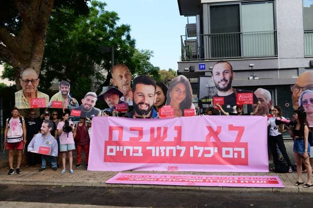 Activists Rally Outside Likud Headquarters in Tel Aviv TEL AVIV, Israel August 9, 2026: Activists demonstrate outside the headquarters of Israel™s ruling Likud party in Tel Aviv, calling for the establishment of a state commission of inquiry to investigate the circumstances and failures surrounding the October 7, 2023 attack. Demonstrators demand an official investigation into the events and the decisions made before and during the attack. Tel-Aviv Israel Copyright: x xTomerxNeubergx xJNAxPressx
