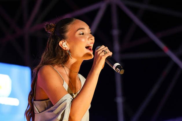 Music Concert - SENZA CRI E ANTONIA The italian singer ANTONIA during the concert in Sanremo during SENZA CRI E ANTONIA , Music Concert in SANREMO, Italy, August 08 2026 SANREMO HIT SUMMER NIGHT SANREMO 08 08 2026 Italy Copyright: xRenataxRoattinox xLiveMediax LPM_2597078