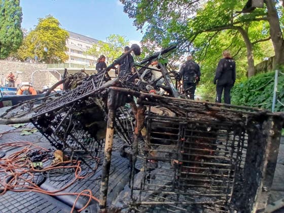 CNTV ALSTER- Die Aktion Sauberer Journalismus brachte wieder viel Muell aus der vom Grund der Alster ans Tageslicht 09.AUGUST 2026 Die Aktion fand zum 16 mal statt. Verkehrsschilder, E-Scooter, Metallschrott und Fahrraeder wurden aus dem Wasser geborgen Bei der Aktion Saubererer Journalismus tauchen Journalisten und befreien die Kanaele und die Alster in Hamburg von Dreck und Muell Hamburg Deutschland *** CNTV ALSTER The Clean Journalism campaign once again brought a lot of trash to the surface from the bottom of the Alster. AUGUST 9, 2026 The campaign took place for the 16th time. Traffic signs, e-scooters, scrap metal, and bicycles were retrieved from the water. During the Clean Journalism campaign, journalists dive in to clear the c