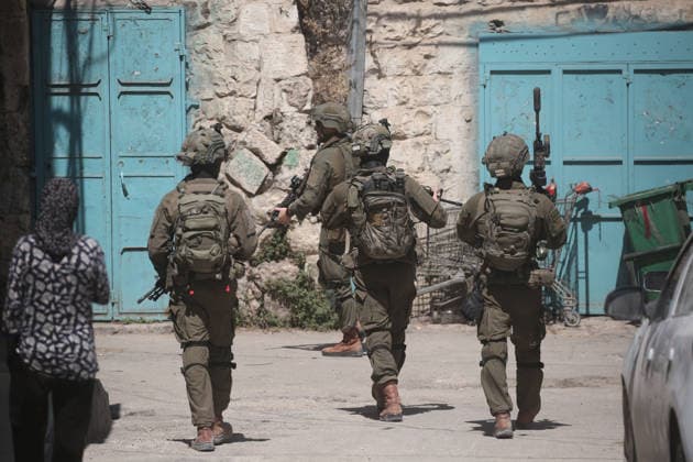 Israeli soldiers patrol Old City market in Nablus Armed Israeli soldiers patrol on foot through a market in the Old City of Nablus in the occupied West Bank, on August 9, 2026. The patrol takes place amid an Israeli security presence and heightened violence and tensions in the occupied Palestinian territories since the war in Gaza began in October 2023. Photo by Mohammed Nasser apaimages Nablus West Bank Palestinian Territory 090826_Nablus_MN_00(4) Copyright: xapaimagesxMohammedxNasserx xapaimagesx