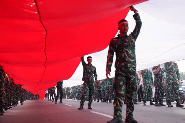 Parade Ahead celebrations Indonesia s 81st Independence Day in Bogor Participant take part in parade a 500-meter-long Indonesian flag in Bogor, West Java, Indonesia, on August 9, 2026, as part of the upcoming celebrations for Indonesia s 81st Independence Day on August 17. 