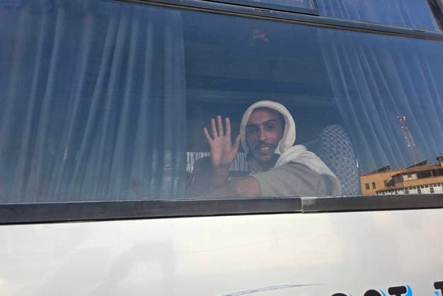 Palestinian prisoners released from Israeli jails arrive in Khan Younis Palestinian prisoners released from Israeli jails arrive aboard buses operated by the International Committee of the Red Cross at Nasser Medical Complex in Khan Younis, southern Gaza Strip, on August 10, 2026, after being transferred from the Kerem Shalom crossing. Family members gather to receive them upon their arrival. Photo by Tariq Mohammad APA Images Khan Yunis Gaza Strip Palestinian Territory 090826_Khan_Yunis_TM_02(14) Copyright: xapaimagesxTariqxMohammad xapaimagesx