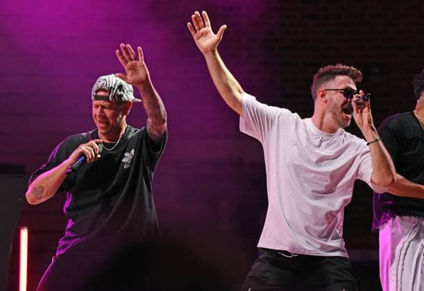 O-Town, Jacob Underwood, Dan Miller on stage for Pop 2000 Tour at the Woodstock Summer Concert Series, Northside Hospital-Cherokee Amphitheater, Woodstock, GA, August 08, 2026. Photo By: Derek Storm Everett Collection Pop 2000 Tour at the Woodstock Summer Concert Series PUBLICATIONXNOTxINxCANxCHNxFRAxITAxJPNxNORxPOLxRUSxESPxUKxUSA