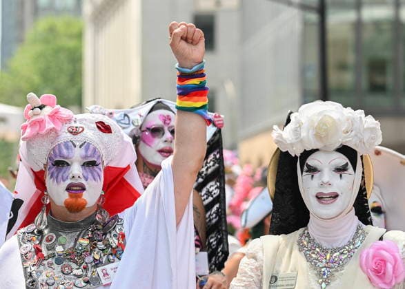 August 9, 2026, Montreal, Pq, Canada: Participants entertain the crowd during the Pride parade in Montreal, on Sunday, Aug. 9, 2026. Montreal Canada  - ZUMAc35_ 20260809_zaf_c35_021 Copyright: xGrahamxHughesx