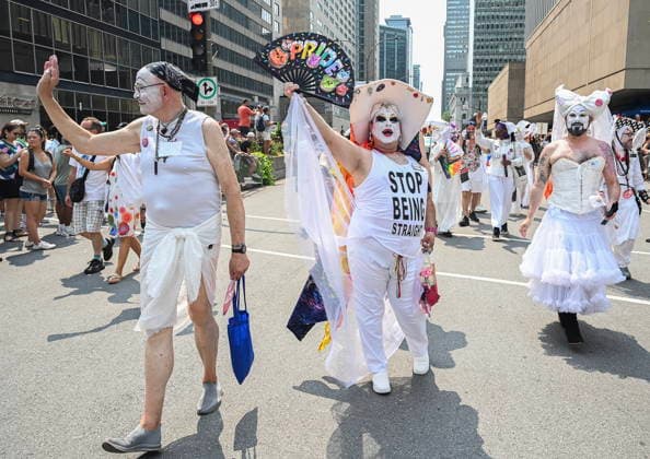 August 9, 2026, Montreal, Pq, Canada: Participants entertain the crowd during the Pride parade in Montreal, on Sunday, Aug. 9, 2026. Montreal Canada  - ZUMAc35_ 20260809_zaf_c35_022 Copyright: xGrahamxHughesx