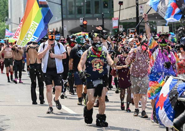 August 9, 2026, Montreal, Pq, Canada: Participants entertain the crowd during the Pride parade in Montreal, on Sunday, Aug. 9, 2026. Montreal Canada  - ZUMAc35_ 20260809_zaf_c35_023 Copyright: xGrahamxHughesx
