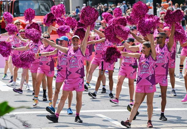 August 9, 2026, Montreal, Pq, Canada: Participants entertain the crowd during the Pride parade in Montreal, on Sunday, Aug. 9, 2026. Montreal Canada  - ZUMAc35_ 20260809_zaf_c35_024 Copyright: xGrahamxHughesx