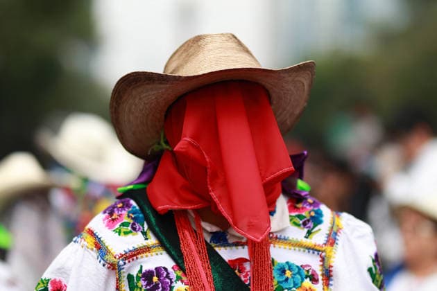 Mexico City marks International Day of the World s Indigenous Peoples MEXICO CITY, MEXICO - AUGUST 09: Participants wearing traditional regional attire perform during the Mega Calenda parade marking the International Day of the World s Indigenous Peoples, on Reforma Avenue, in Mexico City, Mexico on August 09, 2026. ??Hundreds of participants from different indigenous communities in Mexico gathered to celebrate their traditions and commemorate the International Day of the World s Indigenous Peoples, calling for the recognition of their rights, autonomy, and cultural heritage. Daniel Cardenas Anadolu Mexico City Mexico. Editorial use only. Please get in touch for any other usage.  Copyright: x2026xAnadoluxDanielxCardenasx